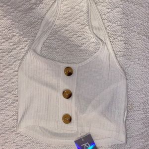 white crop top